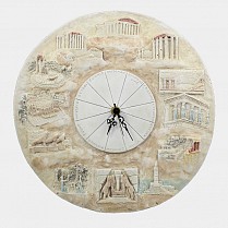 Κεραμικό ρολόι τοίχου Ελληνικά μνημεία 28.2εκ